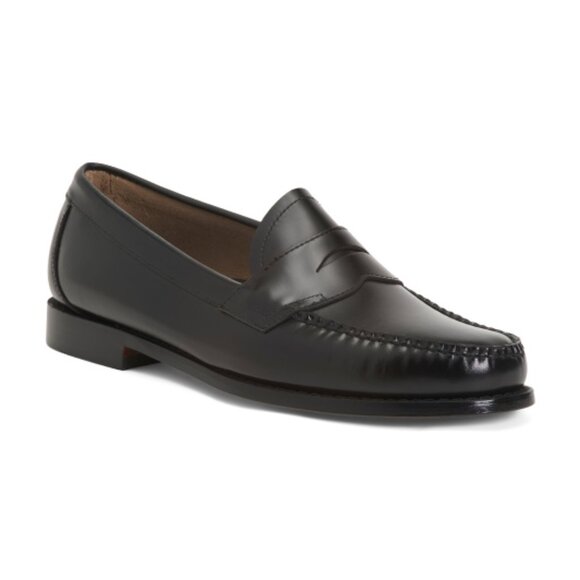 GH BASS Men's Wide Width Leather Logan Weejun Loafers - Picture 1 of 2
